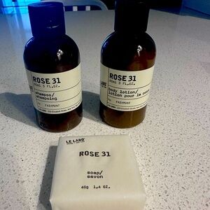 Le Labo - shampoo, body lotion & soap.